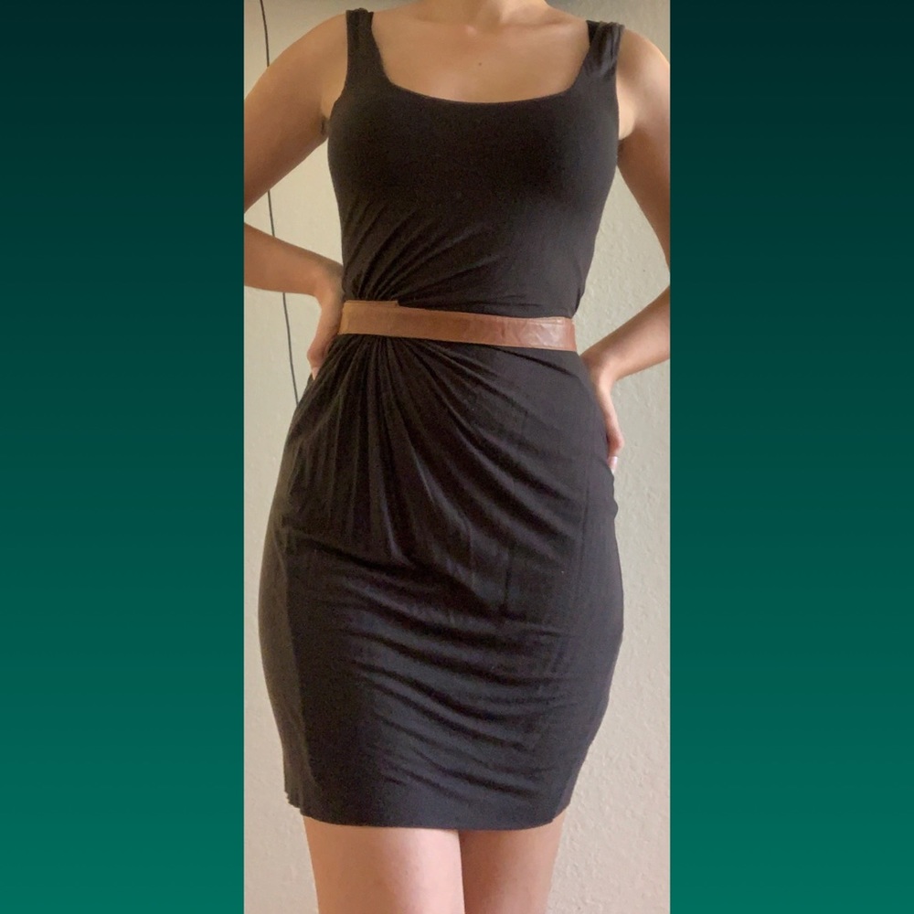 Bailey 44 Leather Belted Dress